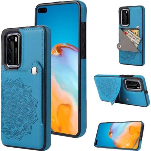 Sumkeymi TPU + PU Wallet Phone Case For HUAWEI Mate 20 30 Pro Lite P30 P40 Pro Lite Plus Magnetic Business Wallet