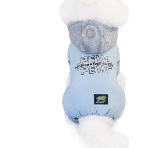 Four Legs Jumpsuit Pants Pet Apparel Winter Dog Coats Pet Warm Clothes Cotton Hoodies Jackets