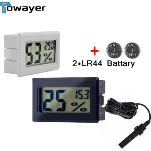 Mini Convenient Digital LCD Thermometer Sensor Hygrometer Gauge Refrigerator Aquarium Monitoring Display Humidity Detector