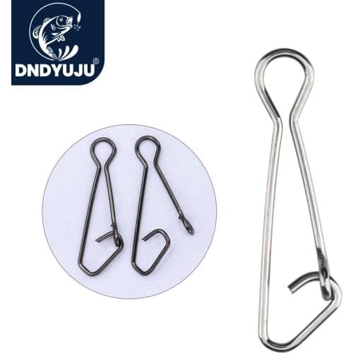 DNDYUJU (20-100PCS)(Size00-8) Bearing Fishing Swivels Rolling Rings Interlock Hook Lure Fishhook Snap Swivels Connector Tackle