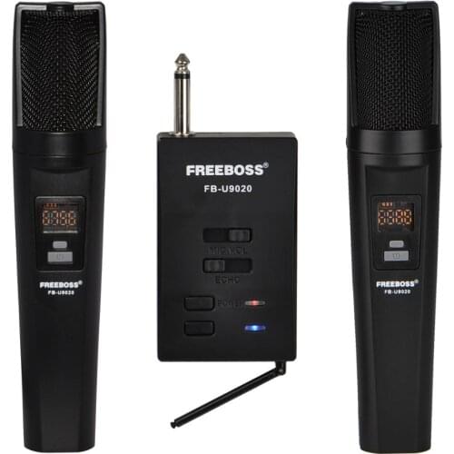 FB-U9020 2 Way 2x30 Adjustable Frequency 2 Handheld Bluetooth Party Church School Dj Karaoke Wireless Microphone