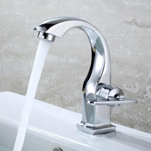 Face Basin Single Hole Faucet Zinc Alloy Faucet Brush Nickel Sink Mixer Tap Vanity Water Bathroom Faucets