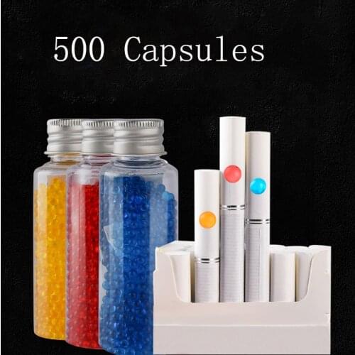 DIY Various Cigarettes Burst Beads Capsule 500 Capsules Mint Fruit Blueberry Flavor Smoking Cigarette Holder