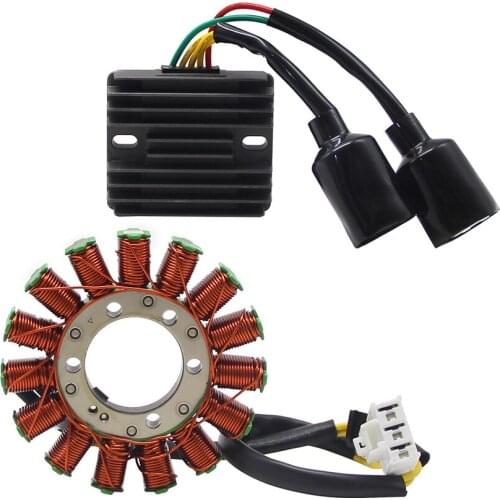 Motorcycle Magneto Stator Ignition Coil & Voltage Regulator Rectifier Set For Honda CBR600 CBR600RR 31600-MFJ-D01 31120-MFJ-D01