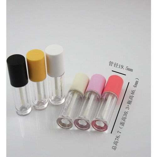 Wholesale 3.5ml New Lipgloss Tubes Round Lip Gloss Bottles Lipblam Lipstick Tubes Lip Tubes Makeup Refillable Bottles