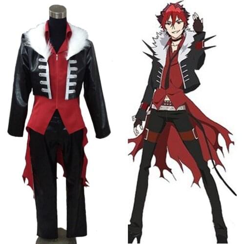 Show By Rock!! Crow Kurou Cosplay Costume Custom Made Free Shipping