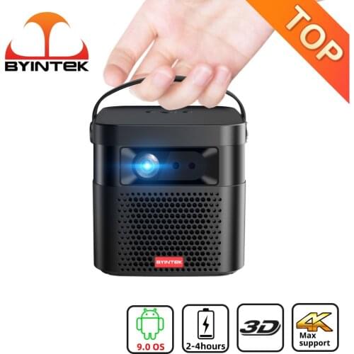 BYINTEK U70 Smart 3D TV charged Android WiFi Portable 1080P LED DLP Mini Projector Full HD For 4K Cinema Smartphone with Battery