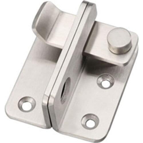 Simple Door Buckle Anti-locking Bolt Turn On Left / Right Thicken 304 Stainless Steel Locker Padlock Hasp