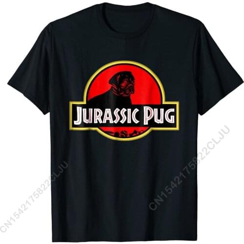 Funny Pug Tshirt - Jurassic Pug For Dog Lovers To Halloween Cotton Street Tops & Tees Oversized Men Top T-shirts Printed On