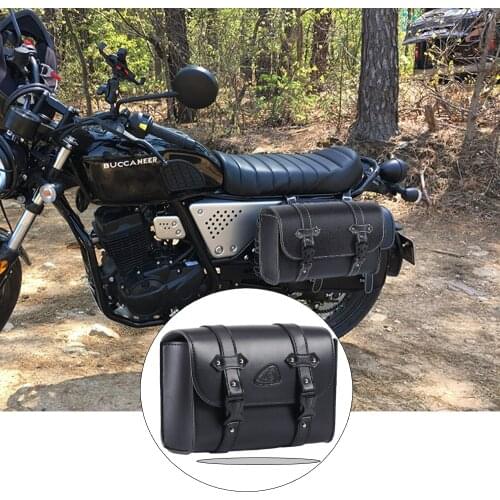 Universal Motorcycle PU Leather Saddlebag Moto Storage Tool Bags For Honda For Suzuki For Kawasaki For Harley Dyna For Sportster