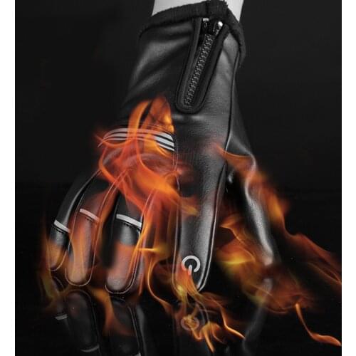 1 Pair Winter Windproof And Shockproof Full-Finger Warm Gloves Touch Function Wool Gloves For Outdoor Riding Motorcycle Skiing