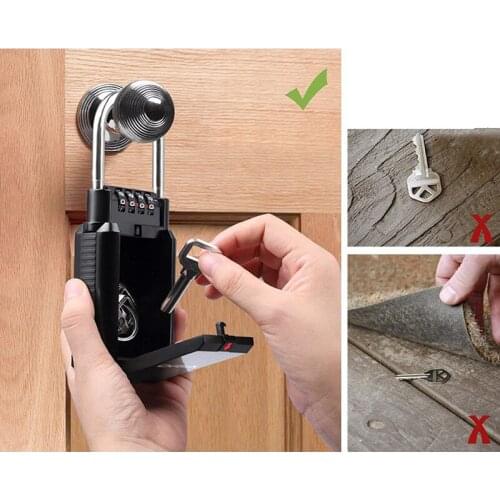 Waterproof And Rustproof Zinc Alloy Wall-mounted Password Key Box Combination Lock Box Key Storage Lock Box