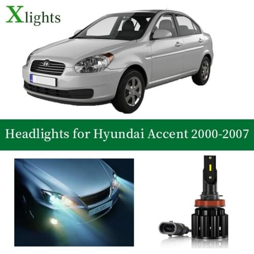 Xlights For Hyundai Accent 2001 2002 2003 2004 2005 2006 2007 Led Headlight Bulb Low High Beam Lamp Headlamp Light Accessories