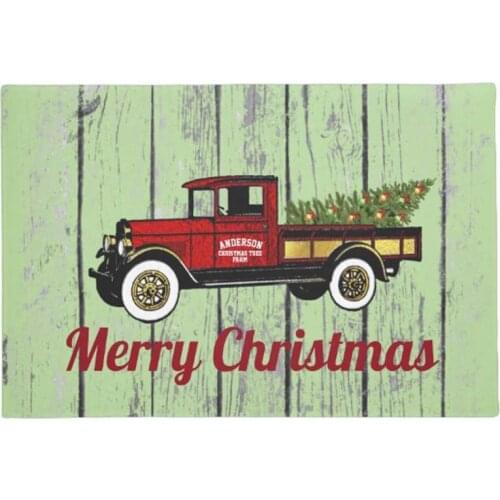 Funny Vintage Truck Your Christmas Tree Farm Doormat Home Decoration Entry Non-slip Door Mat Rubber Washable Floor Home Rug Carp