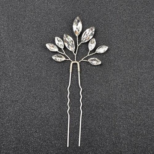 Silver Color 4PCS Rhinestone Women Hairpins Wedding Hair Jewelry Accessories Shiny Sticks For Bridal Hair Decoration Ornament