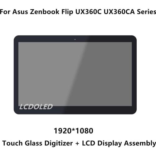 13.3'' For Asus Zenbook Flip UX360C UX360CA Series LCD Screen Display Panel +Touch Digitizer Glass Assembly FHD 1920*1080 30pins