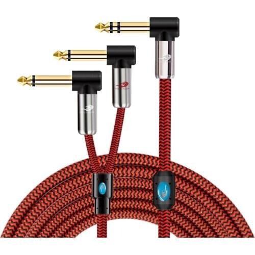 1/4 In TRS 6.35mm to 2 x 1/4'' TS Mono Male Audio Cable for Mixer Amplifier Speaker Home Stereo System Y Splitter Shielded Cords