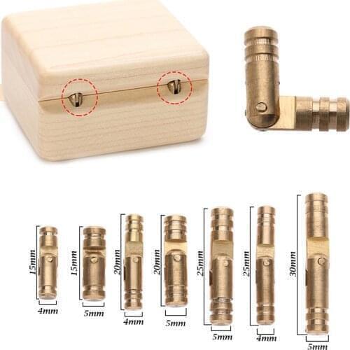 10Pcs 20*4mm Copper Barrel Hinges Cylindrical Hidden Cabinet Concealed Invisible Brass Hinges For Furniture Hardware