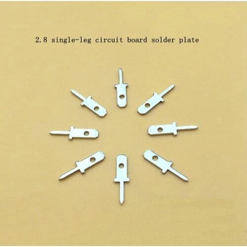 100pcs 2.8 circuit board insert welding terminal PCB board plug terminal free shipping