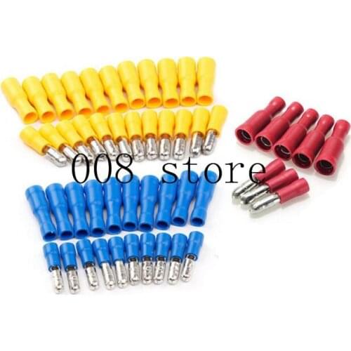 100PCS 22-10AWG Bullet Wire Connectors Male Female Electrical Crimp Terminals