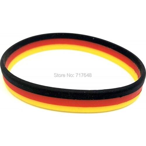 1000pcs Germany German Flag wristband silicone bracelets free shipping by FEDEX A