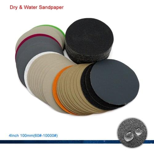 4Inch 100mm 60-10000 Grit Flocking Dry & Water Sandpaper Disc 996A Abrasive Sanding Paper Grinding And Polishing