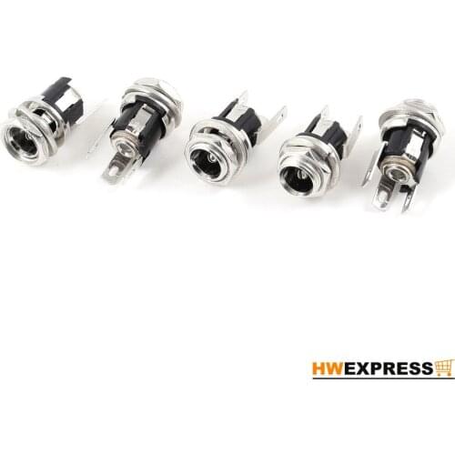 50 PCS 5.5mmx2.1mm DC Power Jack Socket Female Panel Mount Connector