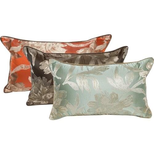 50x30cm neo-classical satin jacquard lumbar pillow case cushion cover sofa bedroom pillowcase pillow cover for backrest