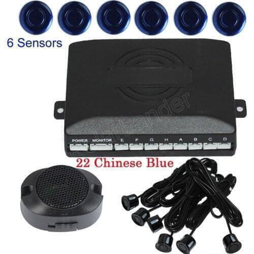 6 sensors car parking sensor buzzer alarm 44 colors for option reverse backup radar sound alert buzzer free shipping