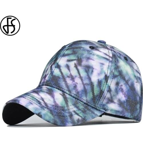FS Chinese Style Tie-dye Baseball Cap Variety Printing Hip Hop Caps Green Blue Wild Trendy Trucker Hats For Men Women Gorros