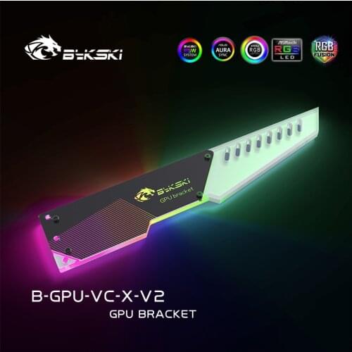 Bykski Acrylic GPU Suppor RGB Graphics Card Bracket video card VGA Holder Stand Symphony 5V Support MB SYNC B-GPU-VC-X-V2
