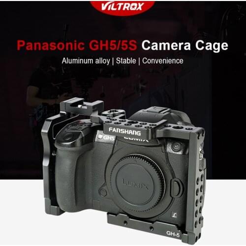 Viltrox Camera Cage for Panasonic GH5 GH5S Camera Protecting Case with 1/4'' 3/8'' screw Follow focus Handle Grip Cage kit