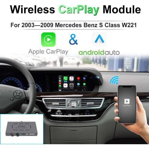 FOR 2003-2009 Mercedes Benz S Class W221 Apple Carplay module iOS13 Android Mirror Car Play Android Auto wired ai box Airplay