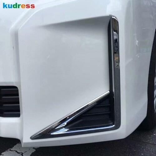 For Toyota Noah Voxy 2017 2018 ABS Chrome Front Front Reflector Fog Light Lamp Cover Trim Foglight Bumper Molding Garnish