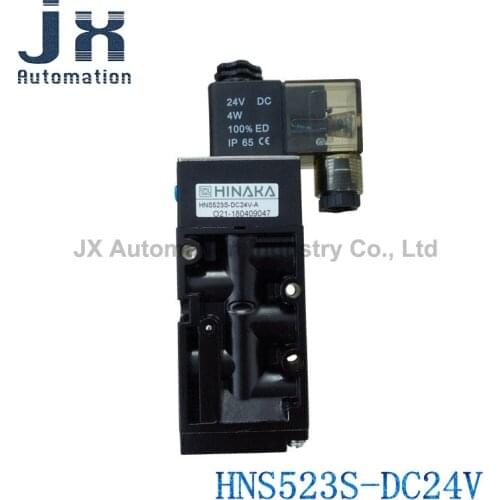 HINAKA 5 Ported 2 Way Solenoid Valve HNS523S-DC24V-A HNS523S-AC110V-A with Connector silencer