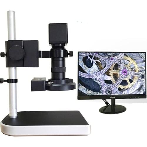 HDMI TF Video Auto Focus Industry Microscope Camera + 180X C-Mount Lens+Stand+144 LED Ring Light
