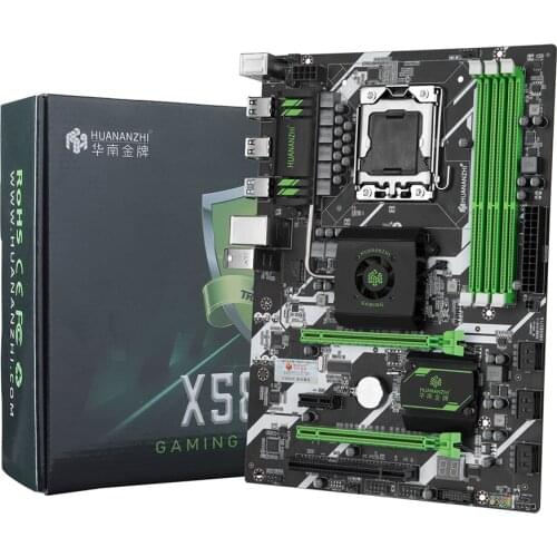 HUANANZHI X58 Deluxe Computer Motherboard ATX Three Channels DDR3 16G USB 3.0 Desktop Mainboard for LGA1366 Series CPU