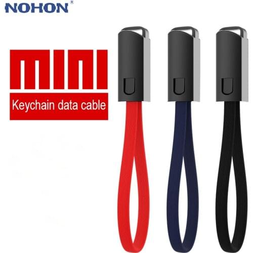 Keychain Cable Fast Charger Sync Data Cable For Samsung S8 S9 Xiaomi Type-C Micro USB C Short Cabel Key Chain Mobile Phone Wire
