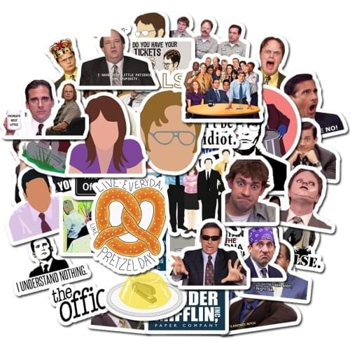 10/50Pcs/Set Classic TV Show The Office Stickers For Motorcycle Car Notebook Guitar Computer DIY Children' Toys Refrigerator