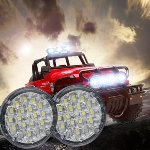 Hot 2pcs 12V 18LED Round Car Fog Lamp Driving DRL Daytime Running Bright White Light New Auto Car Goods For Car