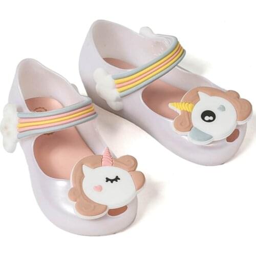 Mini Mlsa 2021 Unicorn Shoes New Winter Jelly Boy Shoe Dargon Sandals Fish Mouth Girl Non-slip Kids Sandal Toddler