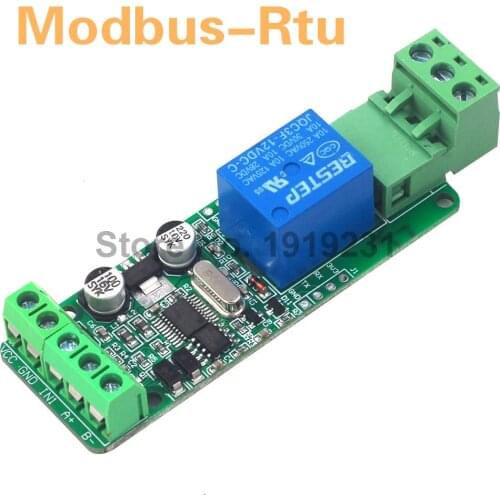 Modbus-Rtu 1 Channel 5V 12V Relay Module Switch Input / Output RS485 / TTL Communication