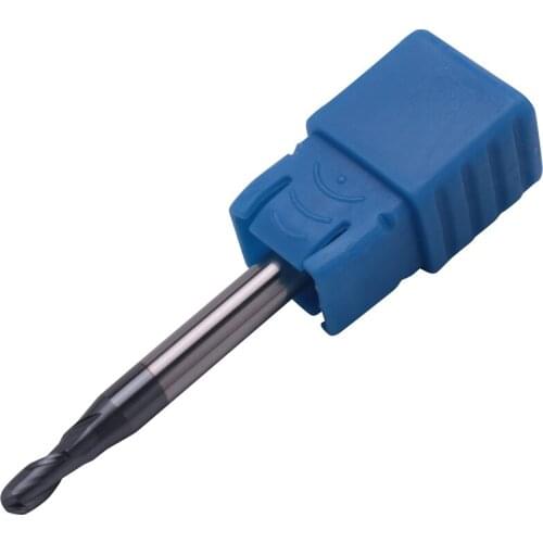 7Pcs Tungsten Carbide Router Bit Set 2 Flutes End Mill Ball Nose Engraving CNC Radius 0.5-2.0MM End Mill Milling Cutter Tool