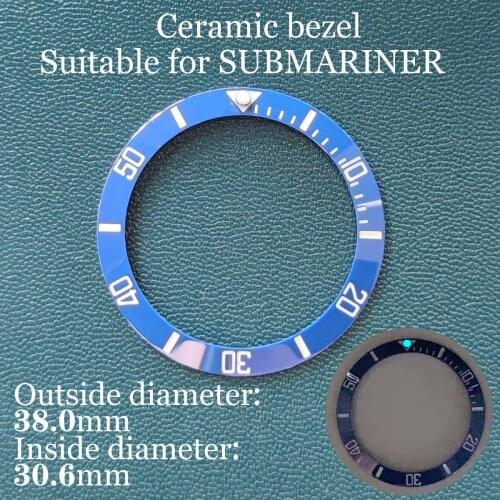 38mm 2021 New Style Advanced Engraved Ceramic Bezel Suitable For 40mm Case Accessories