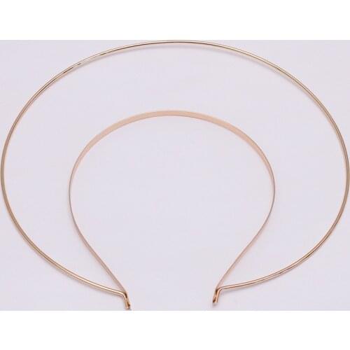 2pcs 210*210mm Metal Hair Band Gold/KC Gold/Silver Plated Trendy Hairbands Base Setting For Jewelry Making