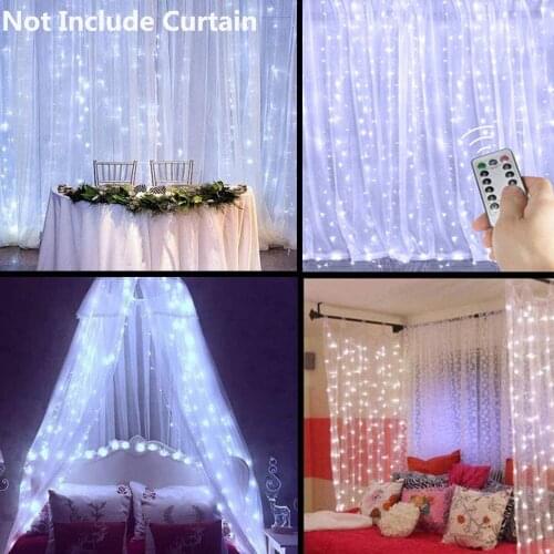 2021 LED Christmas Holiday WaterProof Curtain String Light 3M*1/2M USB Powered Decoration Wedding Valentine Party Garden Bedroom