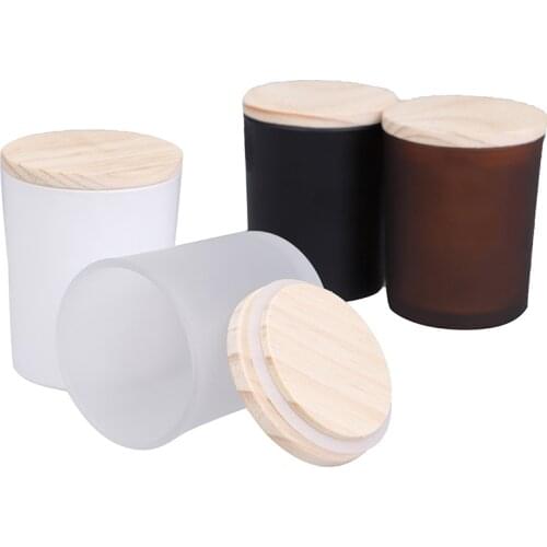 Smoke Free Fragrance Candle Cup With Wooden Lid Environmentally Friendly Soybean Candle Glass Bottle Creative Gifts Souvenir