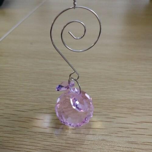 Pink 30mm Faceted Glass Diy Ball Prism Chandelier Crystal Parts Hanging Pendant Lighting Ball Suncatcher Wedding Home Decor
