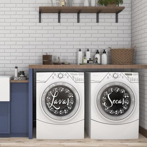 Laundry room decor Wash, Dry in Spanish "Lavar" & "Secar" vinyl decal set, 13.5”washing machines decoration farmhouse decor E829