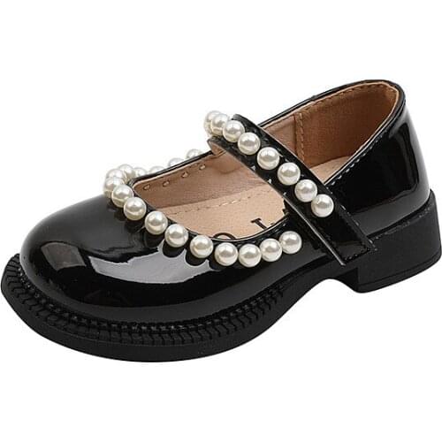 Girls Princess Shoes Autumn 2021 New Soft-soled Childrens Non-slip All-match Single Shoes Baby Leather Shoes Tide Sweet 22-31